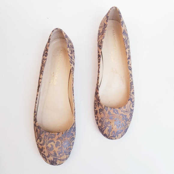 Marchez Vous Natural Cork Flats, Size - Picture 2 of 10